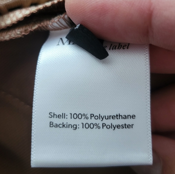 Mayson the Label Vegan Leather Relaxed Drawstring Pants in Mushroom M - Picture 12 of 12